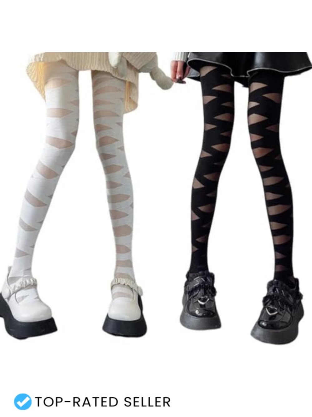 Gothic Cross Straps Mummy Stockings Halloween Cosplay Tights